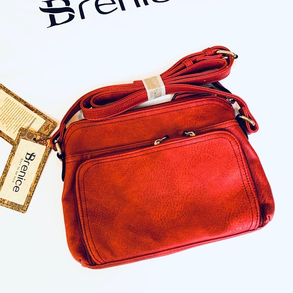 Brenice Handbags - Brenice Vegan Leather Multi-pocket Organizer Bag